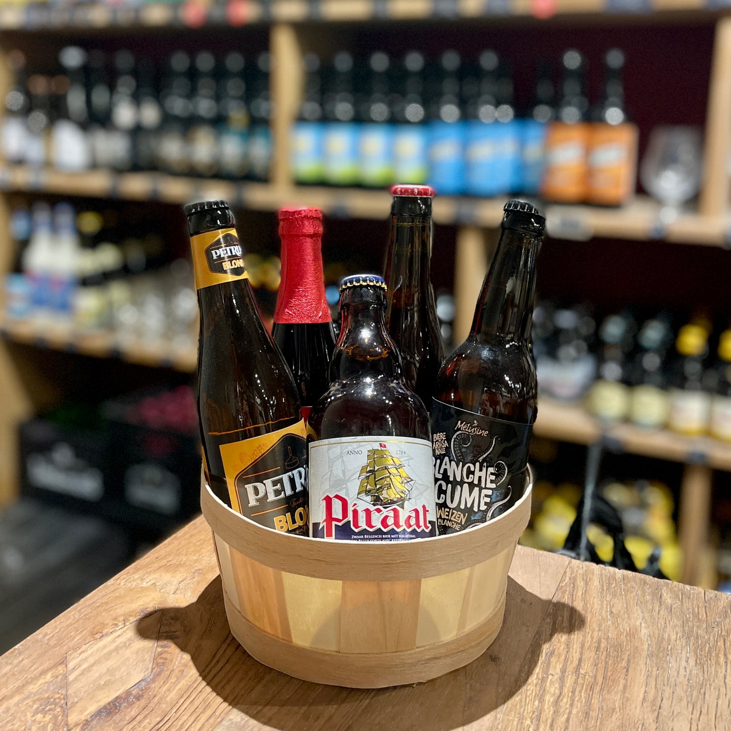 Bourriche avec 5 bières
