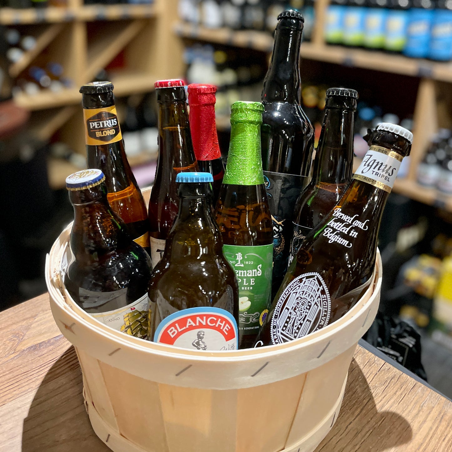 Bourriche avec une bière de 75cl